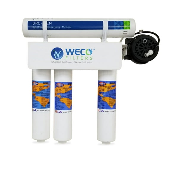 WECO VGRO-50Q-PERM Reverse Osmosis Drinking Water Filter System with Permeate Pump