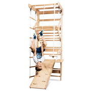 WEDANTA Wooden Swedish Ladder Wall Set – Kids Stall Bars for Exercise – Kids Swedish Gymnastic Wall Gym – Wood Stall Bar Gymnastics Playground – Best Gym for All Family