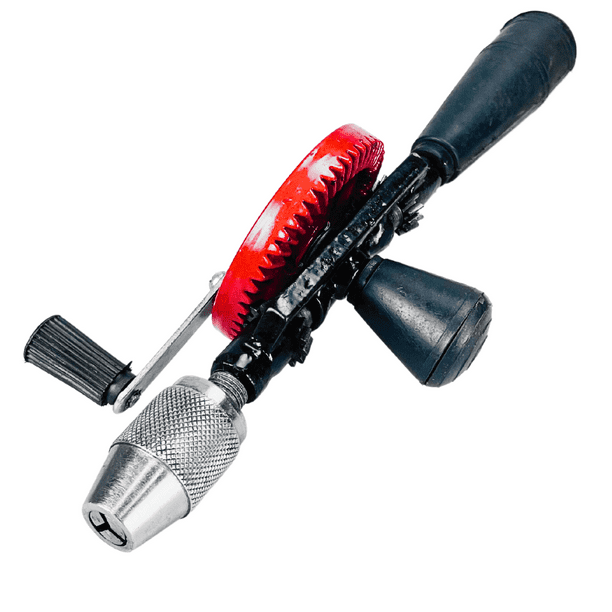 WEDGE 11 Vintage Manual Hand Drill Designed for up to 1 4 Drill Bits Ergonomic Hollow Handle Design For Bit Storage Great For Precision Drilling Wood Plastic Soft Metals