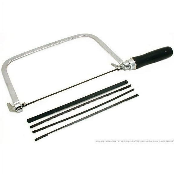 Coping Saw & 5 Blades Wood Metal Cutting Hand Tool 6"