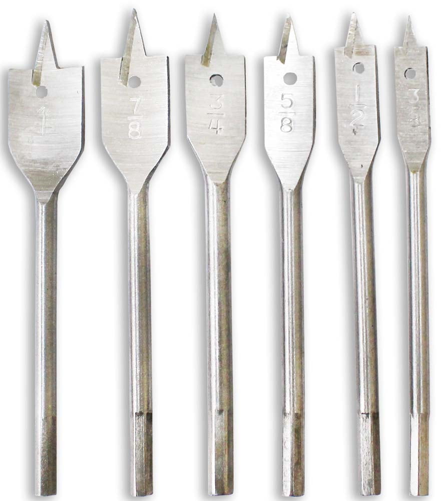 WEDGE 6 Piece Wood Boring Drill Bit Set HighGrade Steel Construction
