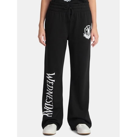 Wednesday, Juniors Graphic Pants, Badge Logo, Sizes XXS-2XL