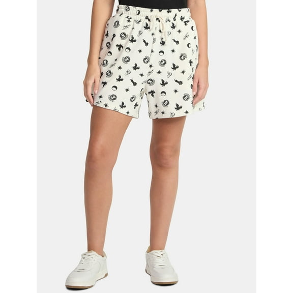 Wednesday, Juniors Graphic Shorts, Sizes XXS-2XL