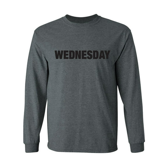 WEDNESDAY (worn on Monday) Adult Long Sleeve T-shirt