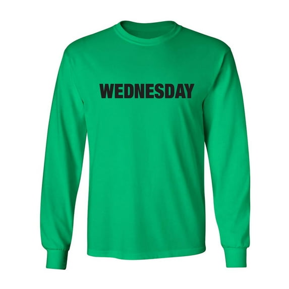 WEDNESDAY (worn on Monday) Adult Long Sleeve T-shirt