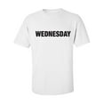 thumbnail image 1 of WEDNESDAY (worn on Monday) Adult Short Sleeve T-shirt, 1 of 4