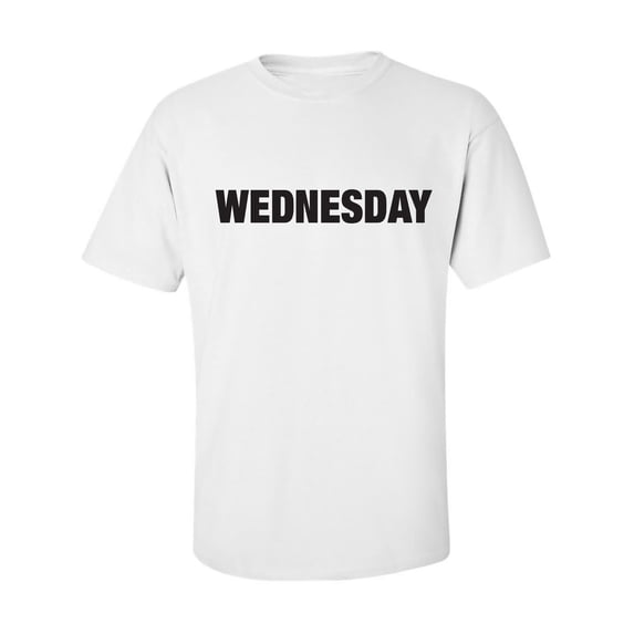 WEDNESDAY (worn on Monday) Adult Short Sleeve T-shirt