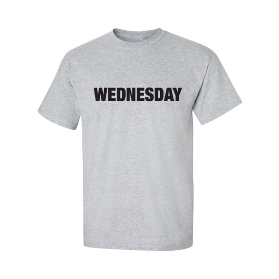 WEDNESDAY (worn on Monday) Adult Short Sleeve T-shirt