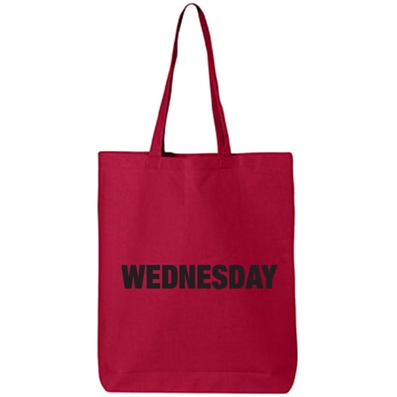 WEDNESDAY (worn on Monday) Cotton Canvas Tote Bag