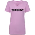 thumbnail image 1 of WEDNESDAY (worn on Monday) Womens V-Neck Tee, 1 of 3