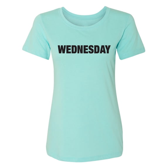 WEDNESDAY (worn on Monday) Womens crewneck tee