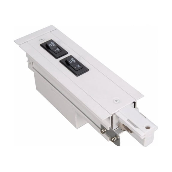 WEDR-RT-1A-BK-WAC Lighting-Accessory-277V 1-Amp W2 Recessed Track Live End Right Flanged Current Limiter-2.44 Inches Wide-Black Finish