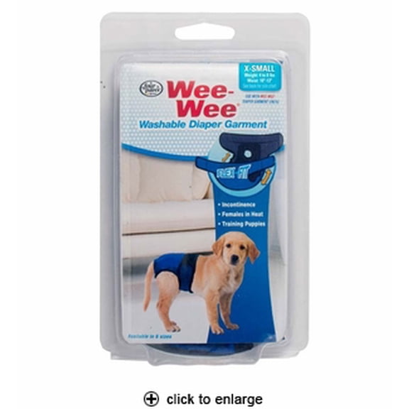 FOUR PAWS PRODUCTS LTD WEE WEE WASHABLE DIAPER GARMENT EXTRA SMALL