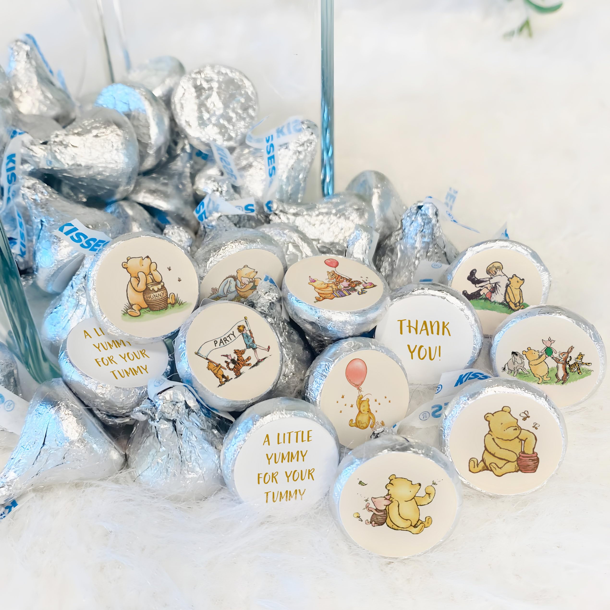 Baby Shower Stickers Girl 80 Winnie The Pooh Baby Shower Stickers - "Thank You For Celebrating!" (2" Round) Winnie The Pooh Thank You Tags