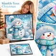 thumbnail image 1 of WEEEANT 5D DIY Diamond Painting Kit, Blue Winter Snowman Scene, Sparkling Holiday Canvas Wall Art Decor, 12x12 in Unframed Gem Painting Home Craft Set, 1 of 4