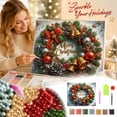 thumbnail image 1 of WEEEANT 5D DIY Diamond Painting Kit, Festive Christmas Wreath with Merry Christmas Message, 12x12 in Unframed Holiday Wall Art Decor Sparkling Gem Set, 1 of 4