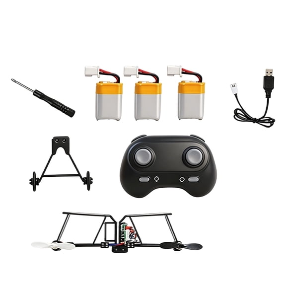 WEEEANT DIY Drone Kit Assembly Set with Remote Controller, 3 Rechargeable Batteries, USB Cable, and Landing Gear for STEM Education