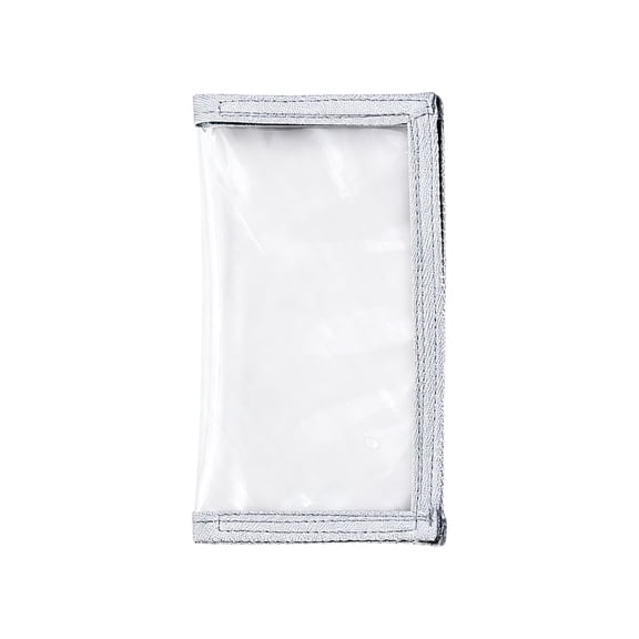WEEEANT Fishing Lure Wrap, Small Clear PVC Fishing Hook Protector with Gray Trim, Hook and Loop Closure, Transparent Storage Sleeve for Baits and Tackle