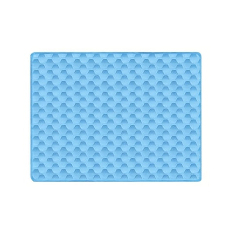 WEEEANT Gel Pet Cooling Mat for Dogs and Cats, Self-Cooling Pressure Activated Pad, Waterproof and Durable Surface, Blue, Small, Summer Heat Relief Cushion