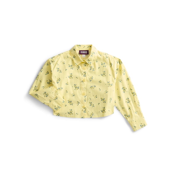 Weekend Academy Girls Button Up Shirt with Long Sleeves, Sizes 4-18