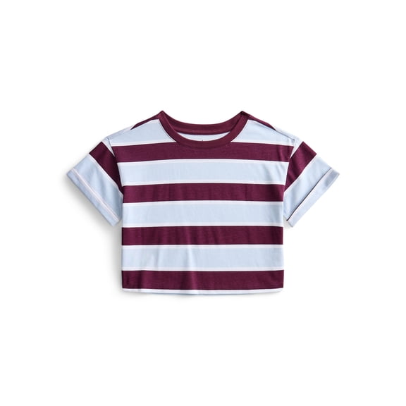 Weekend Academy Girls Stripe Boxy Tee, Sizes 4-18