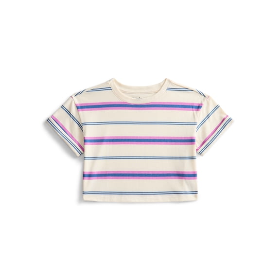 Weekend Academy Girls Stripe Boxy Tee, Sizes 4-18