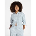 thumbnail image 1 of Weekend Academy Girls Button Up Shirt with Long Sleeves, Sizes 4-18, 1 of 5