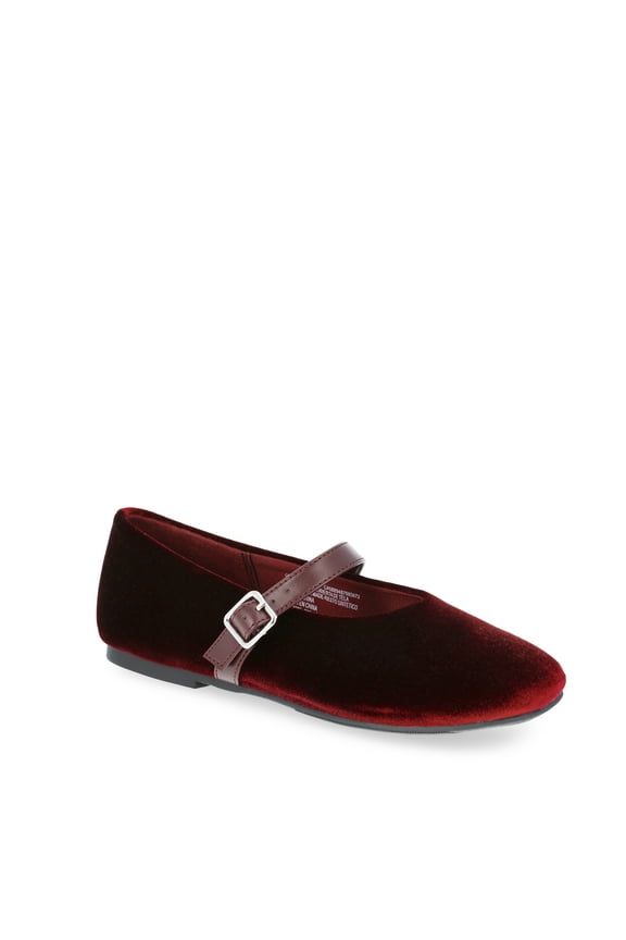 Girls Velvet Ballet Flats