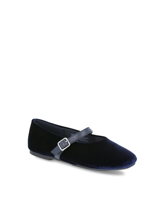 Girls Velvet Ballet Flats