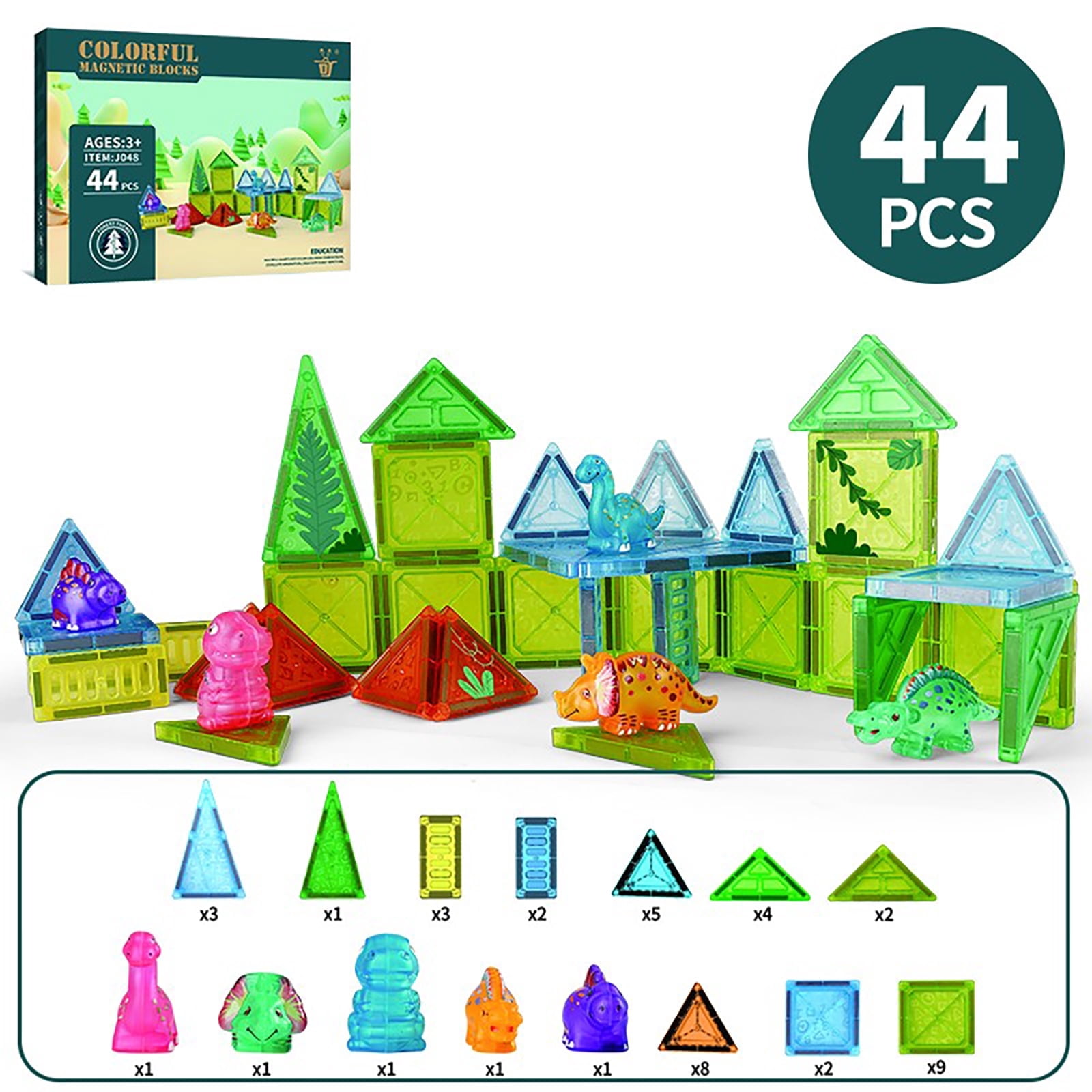 WEEKEND COME Magnetic Tiles Building Blocks Set for Boys Girls ...
