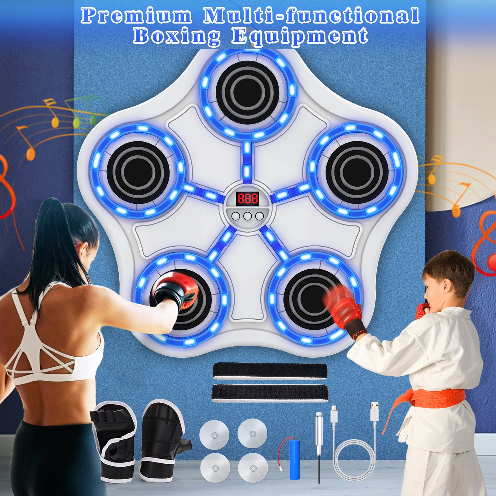 WEEKEND COME Music Boxing Machine Exercise Workout Equipment ...