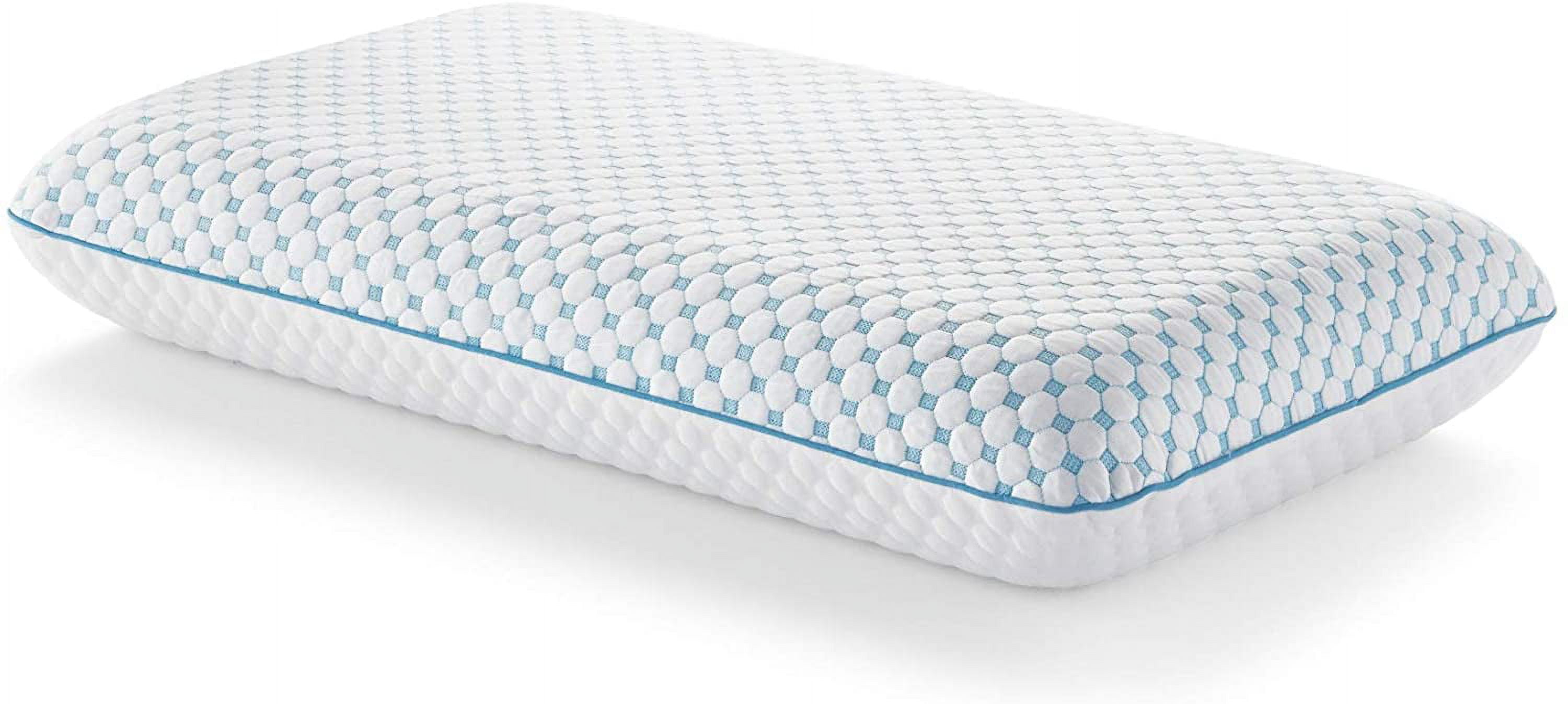 King Size White Gel Memory Foam Pillow with Reversible Cooling Cover
