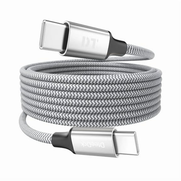 WEEKS 15 Ft USB C Cable Extra Long, 40W Fast Charging USBC to USB-C Cord, 480Mbps Data Transfer Type C Male to Male for Security Camera, Dash Cam, iPhone 16/15, Android Phone, iPad, Tablet