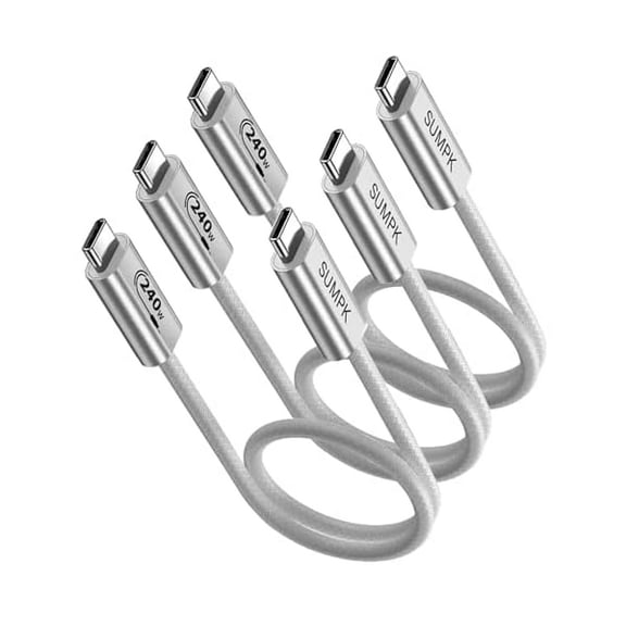 WEEKS 240W USB C to USB C Cable 2FT, Short USBC to USBC Cable, Compatible with iPhone 16/16 Pro/16 Plus/16 Pro Max, iPad MacBook Pro/Air, Samsung Galaxy S23 S22 S21 S20 Note 20