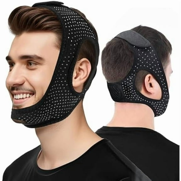 WEEKS Anti Snoring Chin Strap for CPAP Users,Adjustable and Breathable Chin Strap-Keep Mouth Closed for Effectively Reduce Snoring and Reusable,Non-Stick Hair,Skin-Friendly Comfortable Sleeping