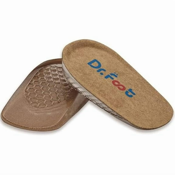 WEEKS Dr. Foot's Height Increase Insoles, Heel Cushion Inserts, Heel Lift Inserts for Leg Length Discrepancies (Small (0.5" Height))