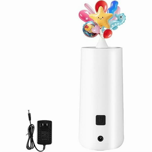 WEEKS Electric Balloon Pump - Dual Nozzle Portable Inflator for Long Twisty Animal Balloons, Foil & Latex Balloons | 18L/Min Fast Inflation | Lightweight & Quiet (65dB) | Party Decorations Tool