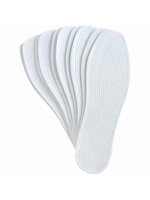 Handmade Cotton Summer Insoles 5 Pair No-Sock Comfort for Flats & Loafers | Barefoot Shoe Liners | Absorbent, Washable, Odor-Controlling Inserts | US Women 5 / Men 6.5 / EU 39