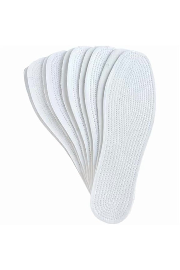 Handmade Cotton Summer Insoles 5 Pair No-Sock Comfort for Flats & Loafers | Barefoot Shoe Liners | Absorbent, Washable, Odor-Controlling Inserts | US Women 5 / Men 6.5 / EU 39