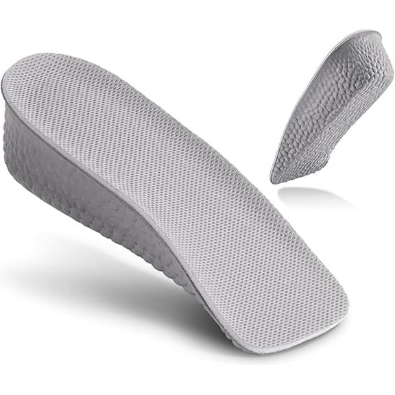 WEEKS Height Increase Insoles - 1.5 Inch - Foot Arch Contour Shoes Lifts for Men Orthopedic Heel Lift Cushion Gel Leg Discrepancy Balancer, Men's Size 10-12, Grey (2 Pcs) (1.5 Inch)