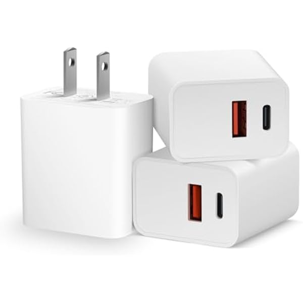 WEEKS USB C Charger Block, Upgrade Dual Port Fast Charging Block Cube ...