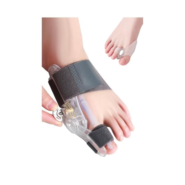 Fit Geno Bunion Corrector Splint - Adjustable Big Toe Straightener For Hallux Valgus, Day & Night Wear For Pain Relief (2 Pcs)