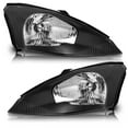thumbnail image 1 of WEELMOTO Headlights Compatible with 2000-2004 Ford Focus, Headlight Assembly Replacement for 00 2001 2002 2003 04 Ford Focus Headlamp Black Housing Clear Reflector Left+Right Side, 1 of 8