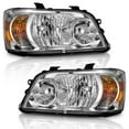thumbnail image 1 of WEELMOTO Headlights Compatible with 2004-2006 Toyota Highlander, Sport Utility Headlight Chrome Housing Amber Reflector Left+Right Side, 1 of 8