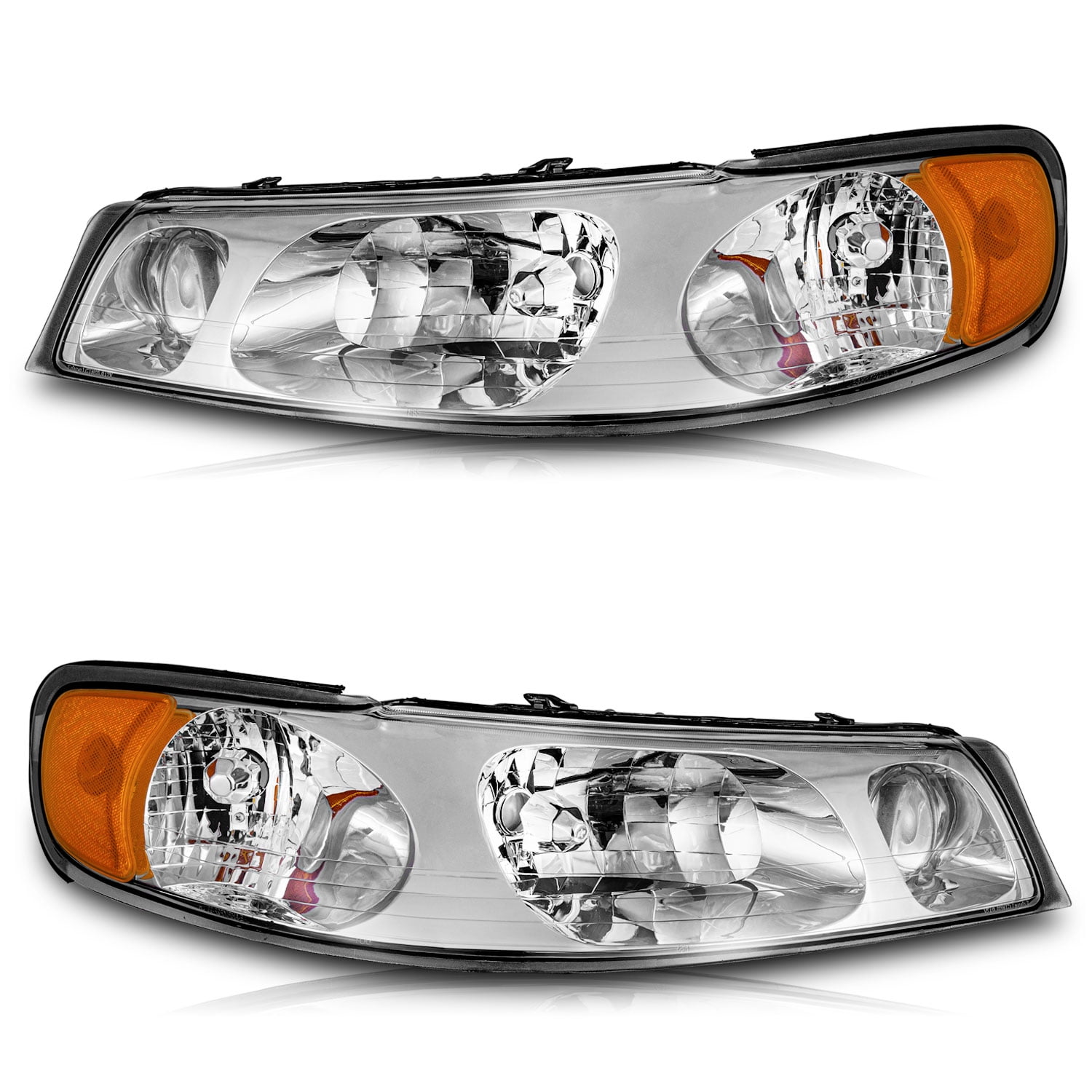 WEELMOTO Headlights for 1998-2002 Lincoln Town Car, Halogen Headlight Compatiable with 98 1999 2000 2001 02 Lincoln Town Driver&Passenger side