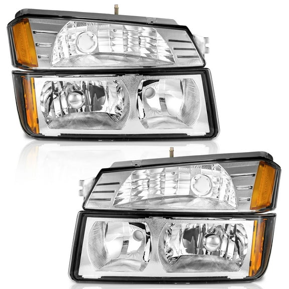 WEELMOTO Headlights for 2002-2006 Chevy Avalanche 1500 2500 (Fits Body Cladding Models Only) fit 02 03 04 05 06 Avalanche 1500 2500 Headlight