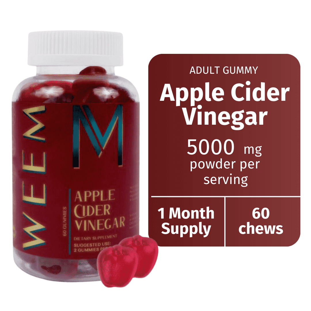 WEEM- Apple Cider Vinegar Gummies, Gluten Free, Vegan, Cruelty-free 60 ct.