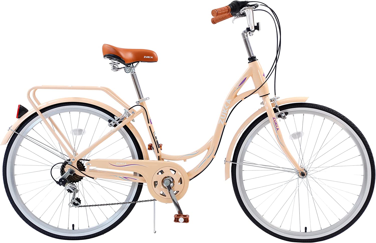 WEEROCK 26 Inch Adult City Bike Hybrid Cruiser Bicycle Shimano 7 Speeds