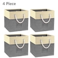 thumbnail image 1 of WEETOO 12" Foldable Fabric Storage Bins, 4-Pack with Handles for Closet Shelves Cabinets, 1 of 7