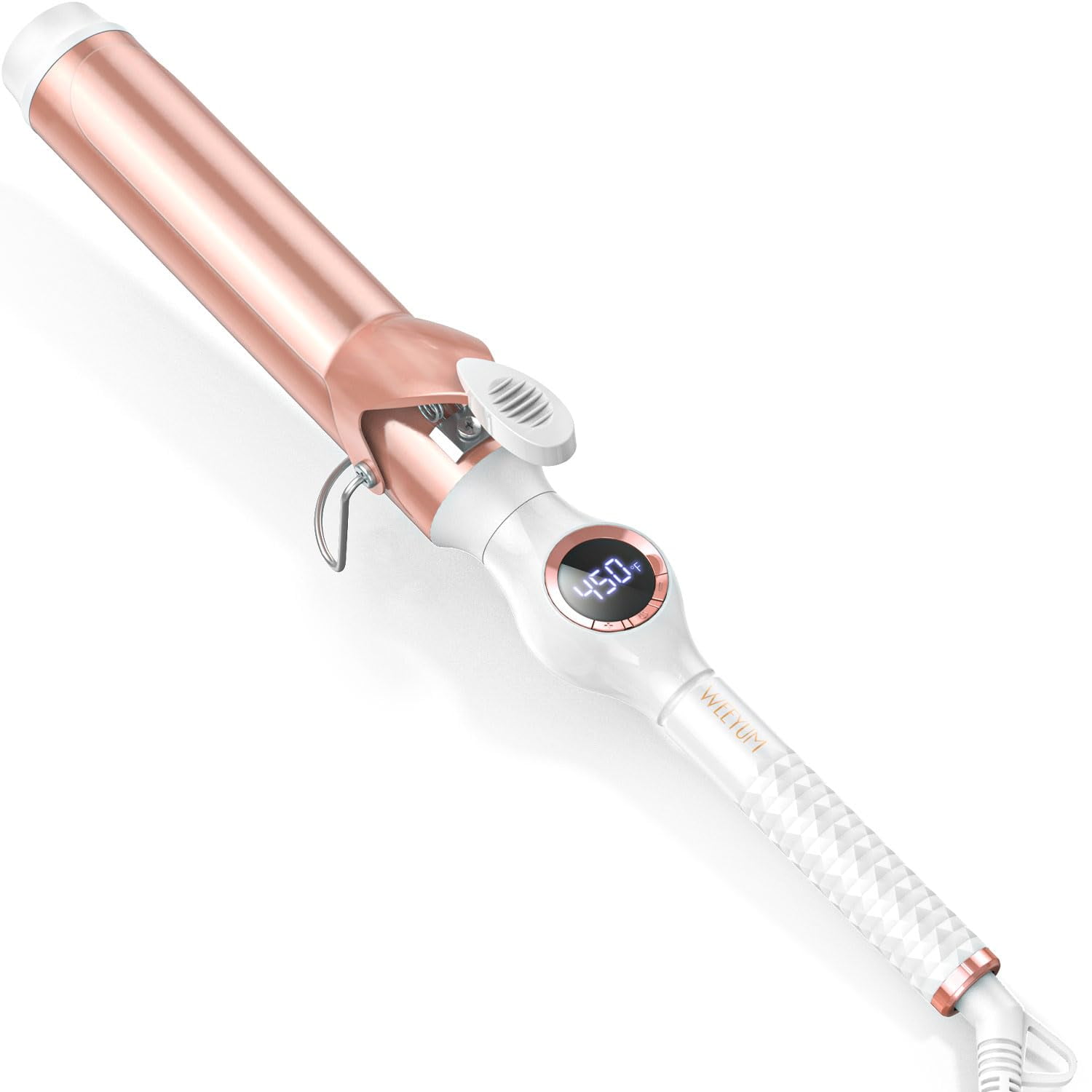 WEEYUM 1 1 2 Inch Curling Iron Large Barrel Curling Wand for Hair Ceramic Tourmaline Hair Curling Iron Dual Voltage